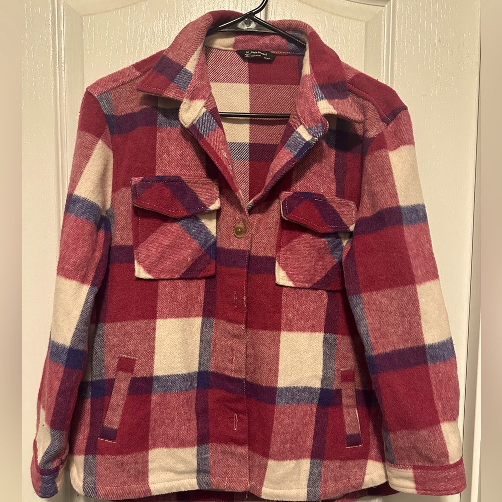 Member’s Mark Plaid Shacket, Kids XL
